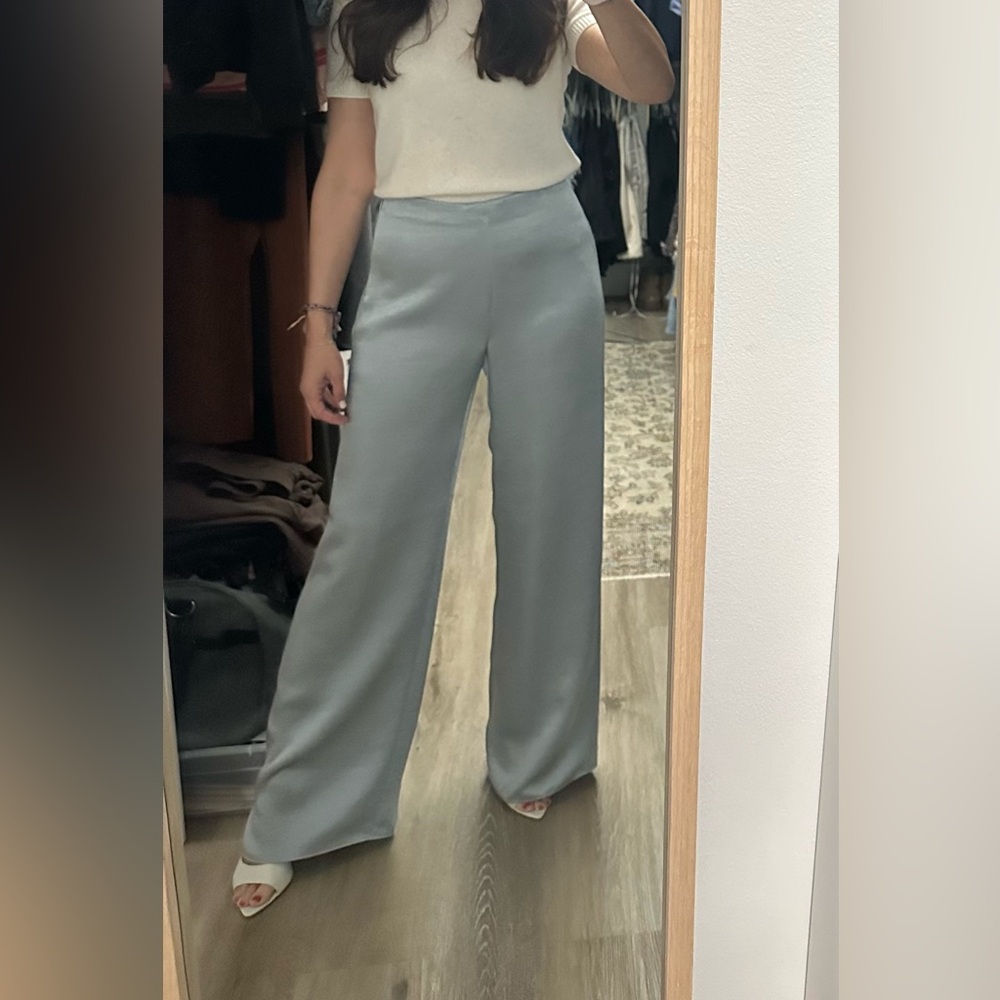 Vince High-Waist Satin Flare Pant
Size small